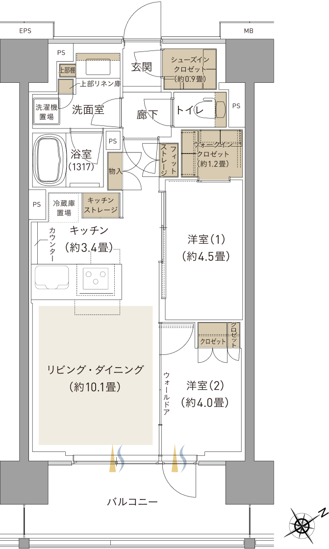 C1タイプ間取り