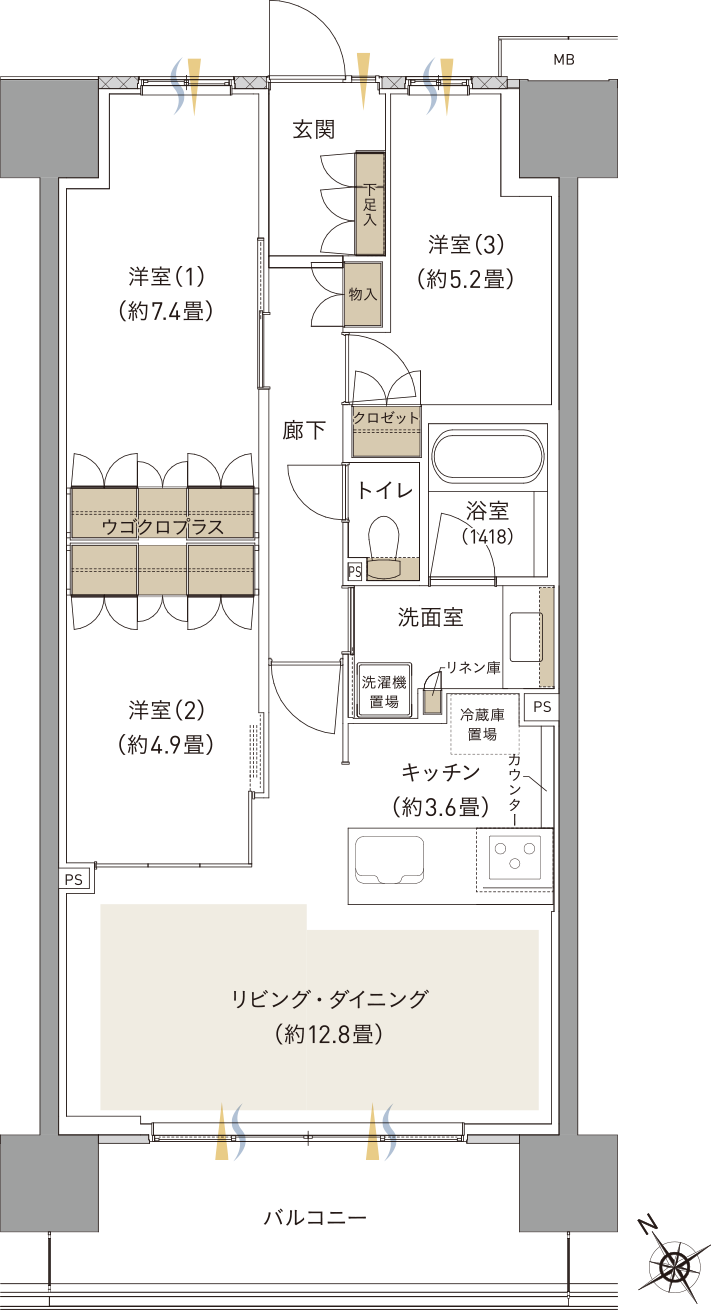 I2タイプ間取り