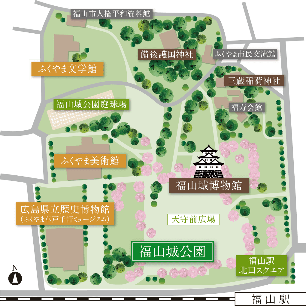 福山城公園マップ