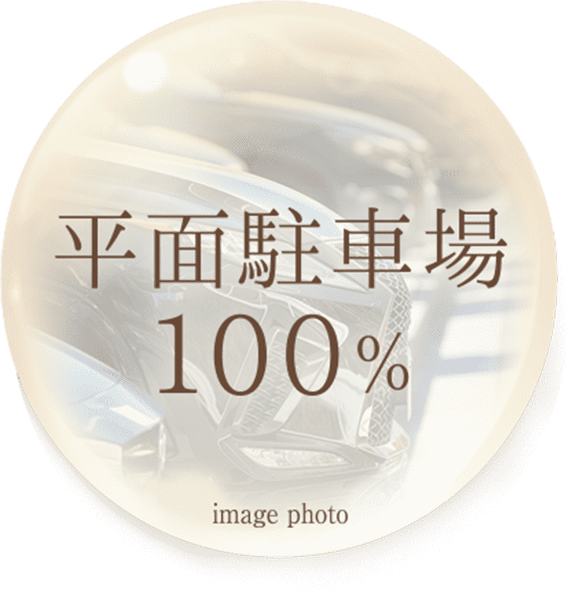 平面駐車場100%